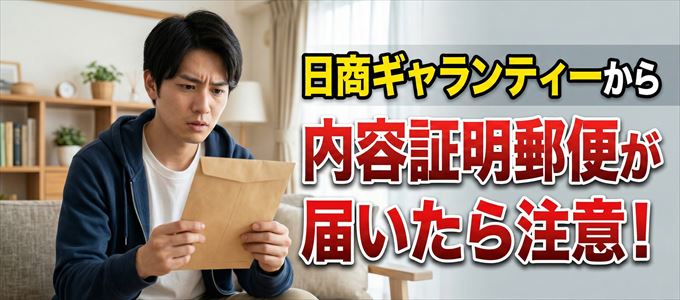 日商ギャランティーから内容証明郵便が届いたら注意！